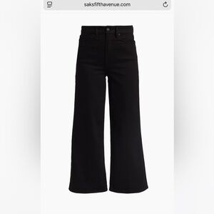 Good American Good Waist Palazzo Crop in Black